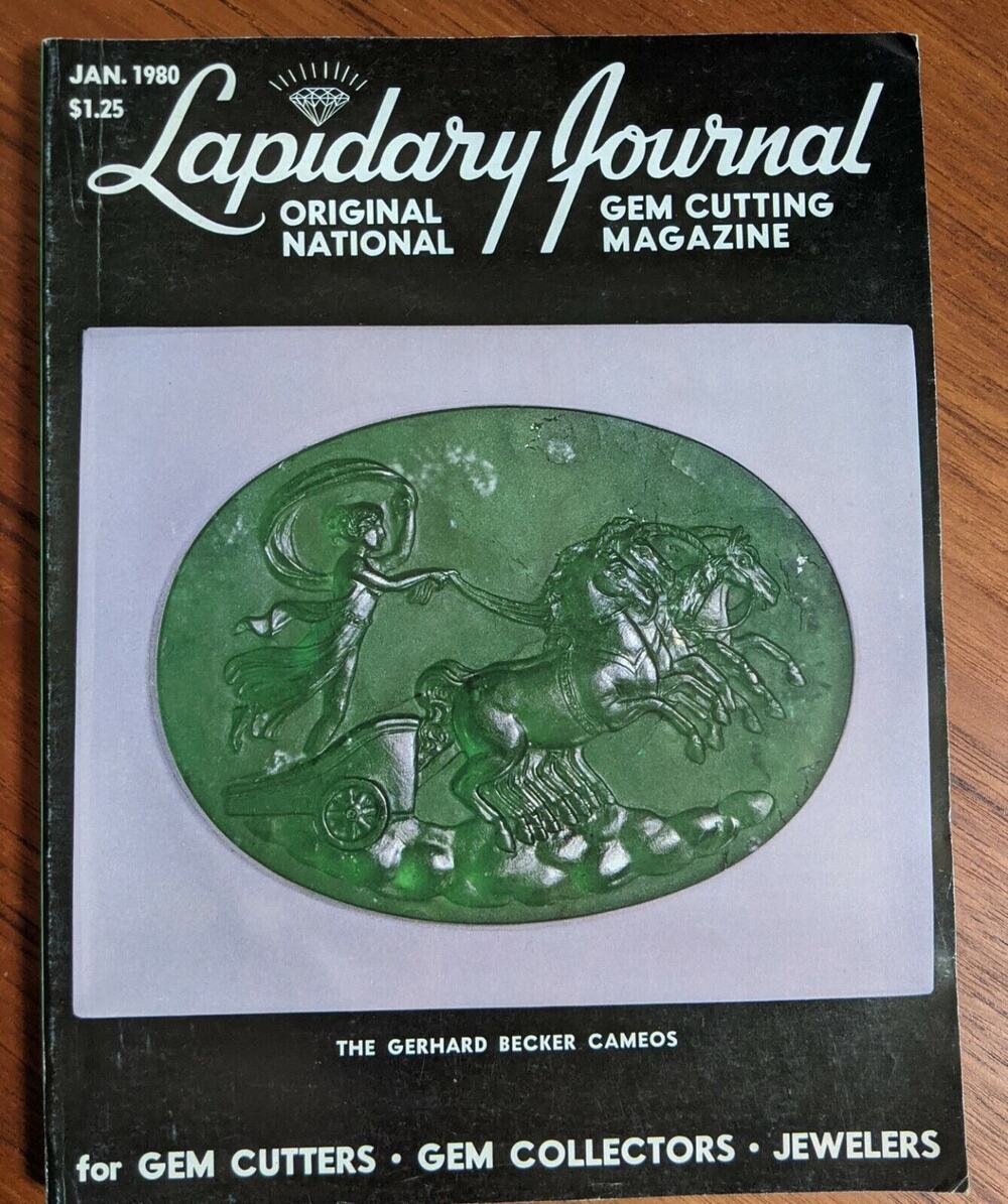 Lapidary Journal Magazine January 1980 The Gerhard Becker Cameos